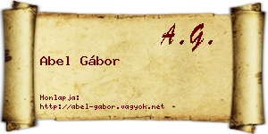 Abel Gábor névjegykártya