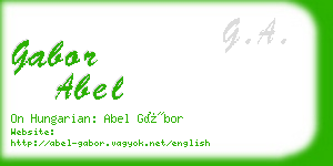 gabor abel business card